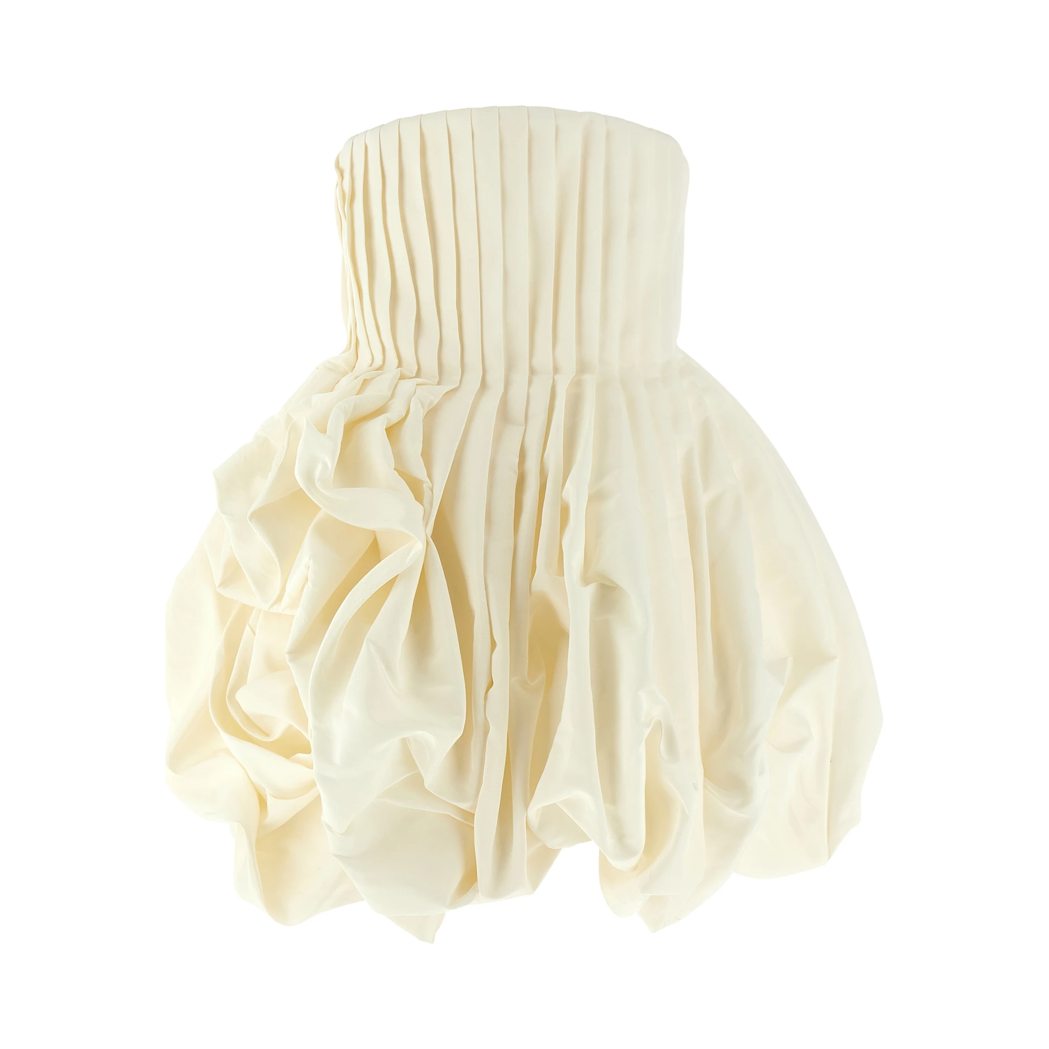 White Silk Short Dress