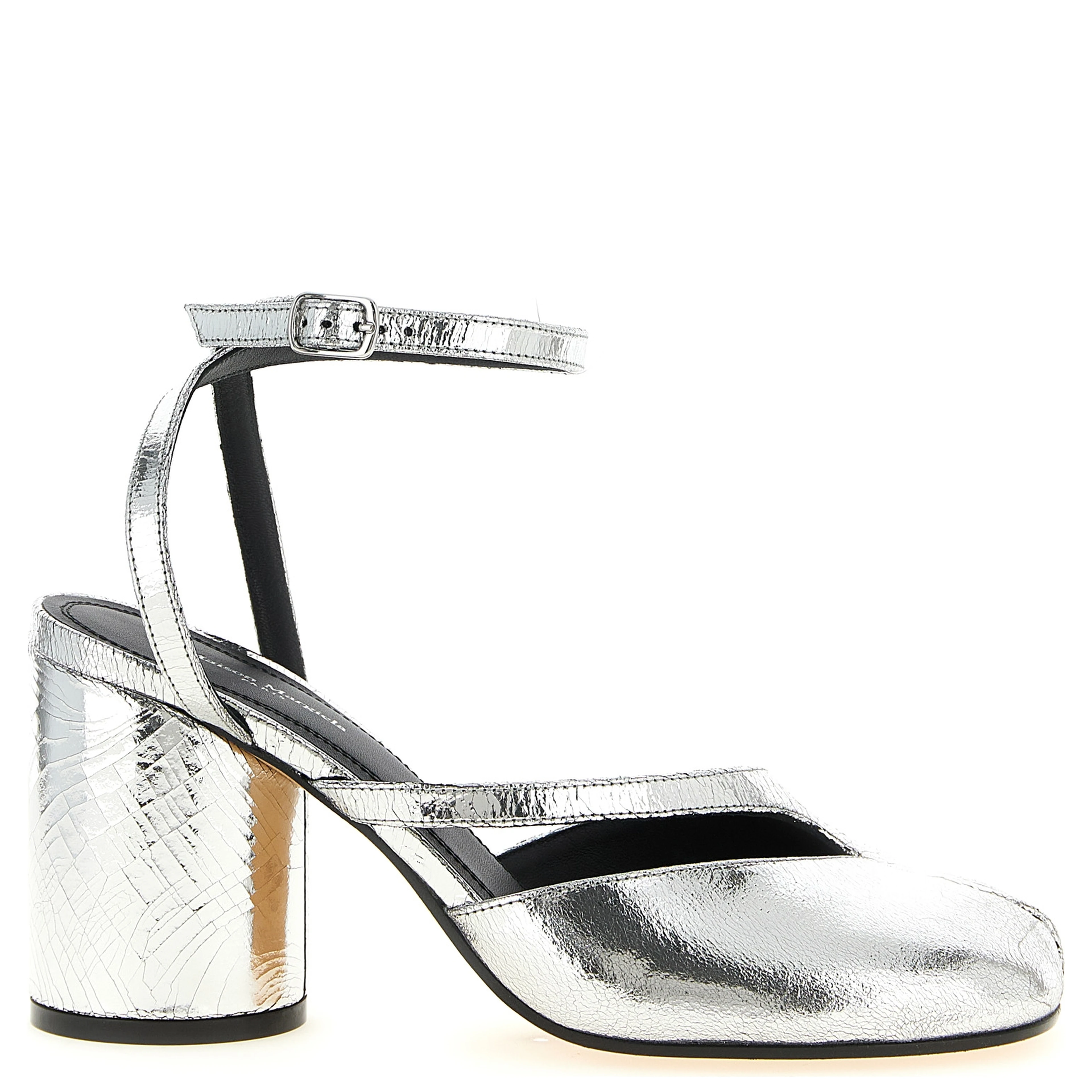 Silver Calfskin High Heel Pumps