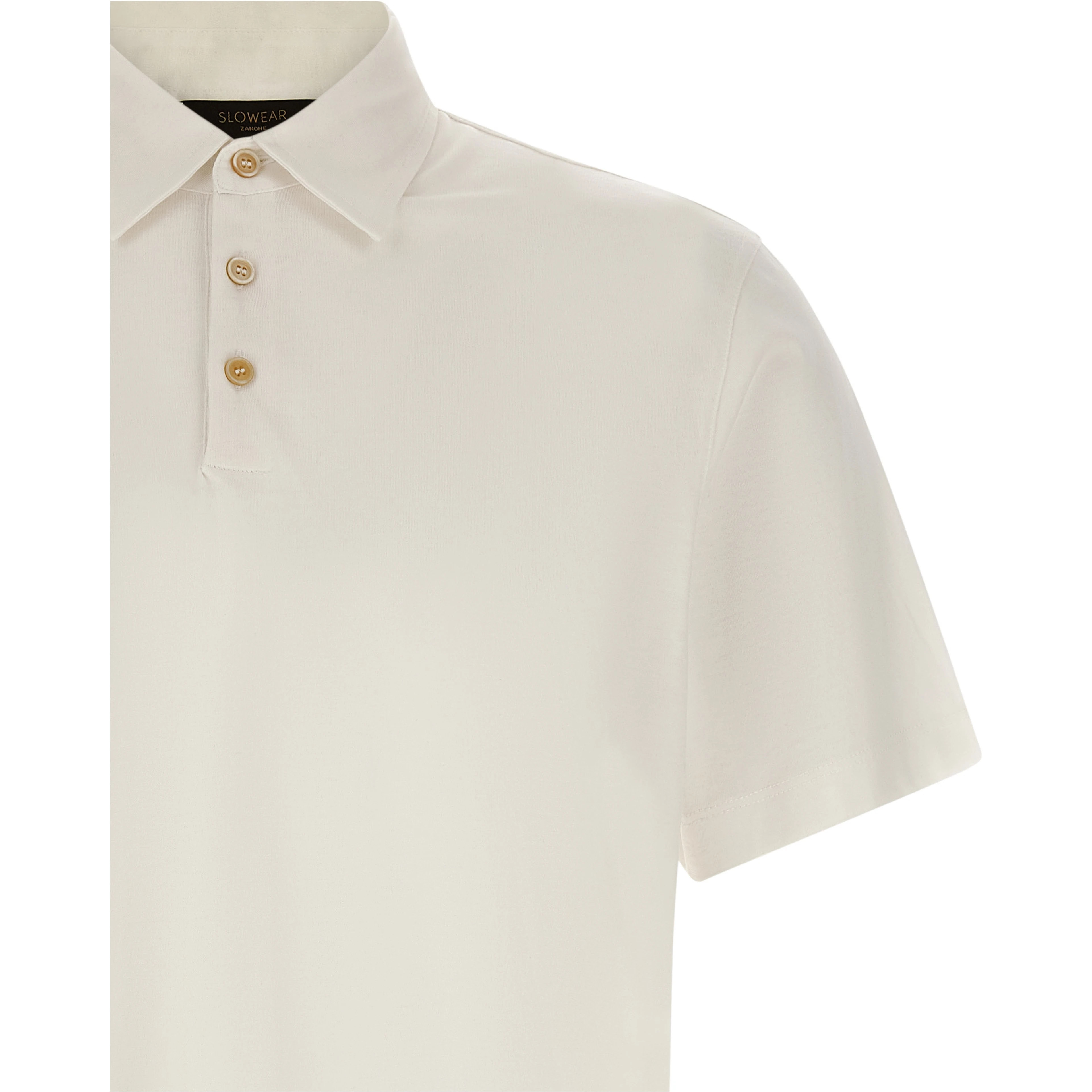 White Cotton Polo Shirt