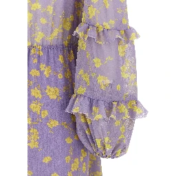Purple Recycled Polyester Long Dress