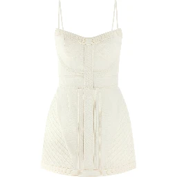 White Cotton Short Dress