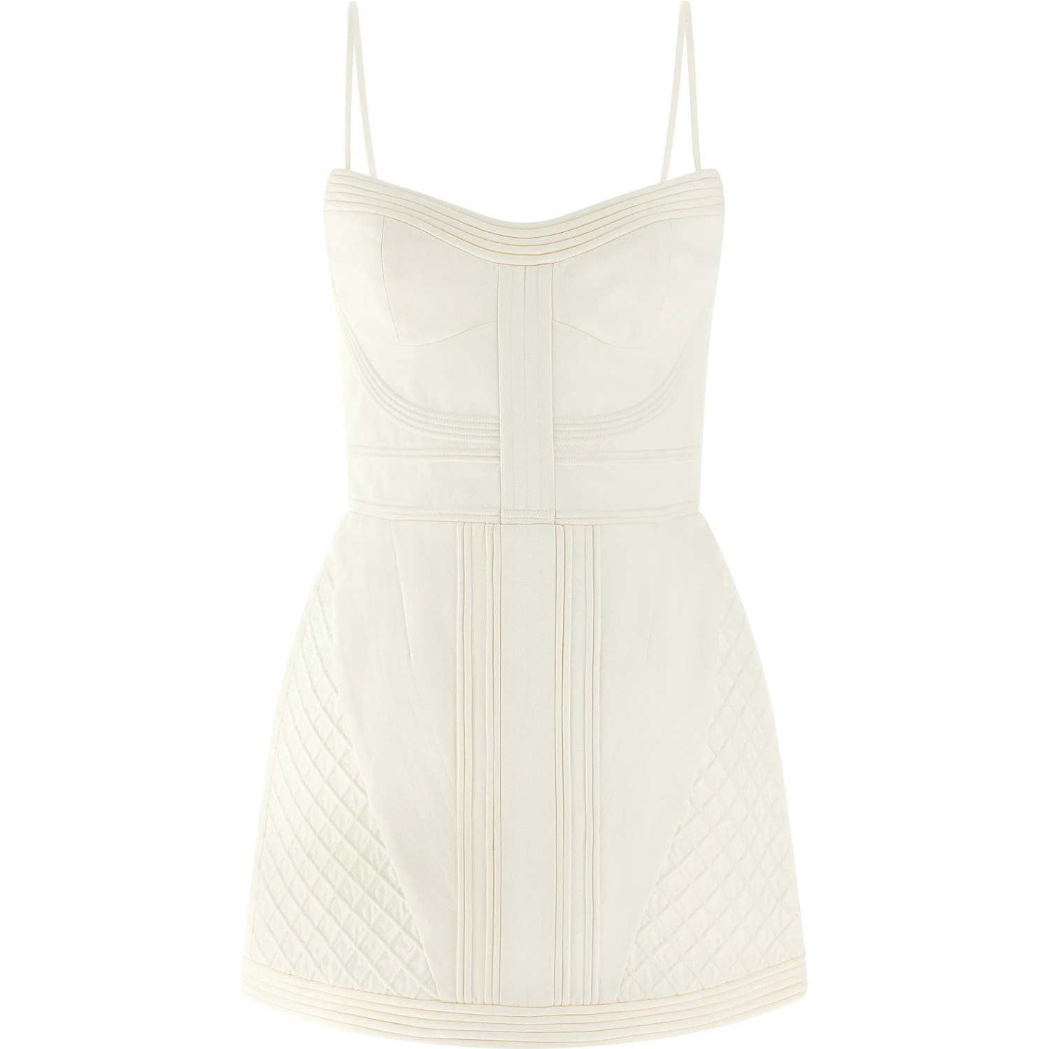 White Cotton Short Dress
