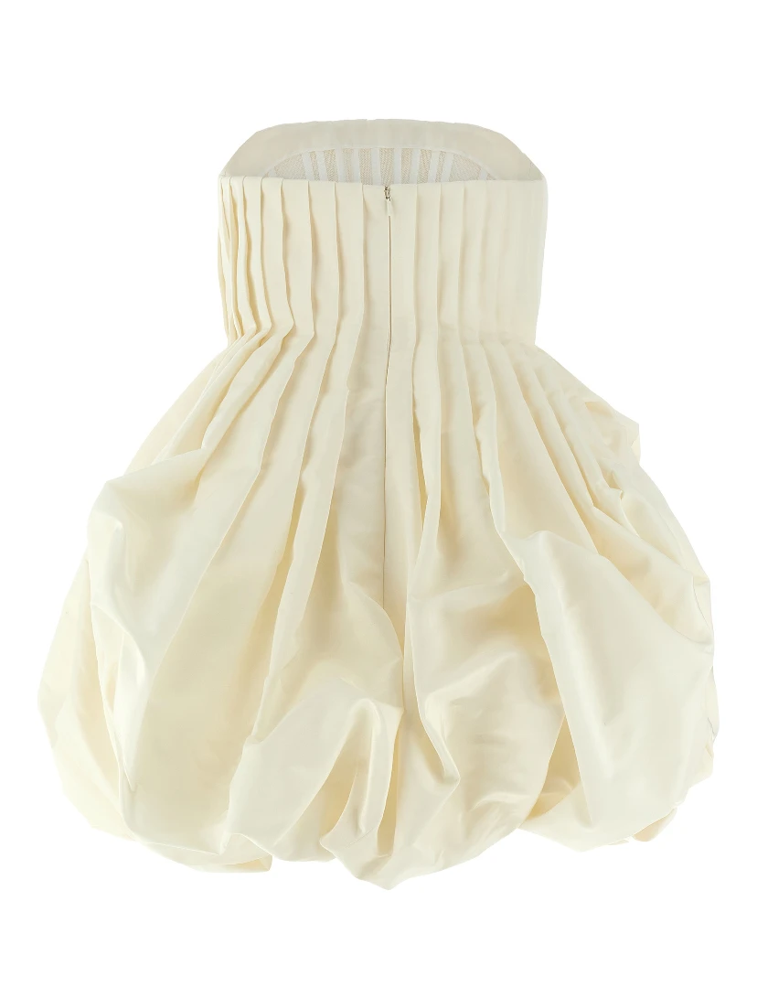 White Silk Short Dress
