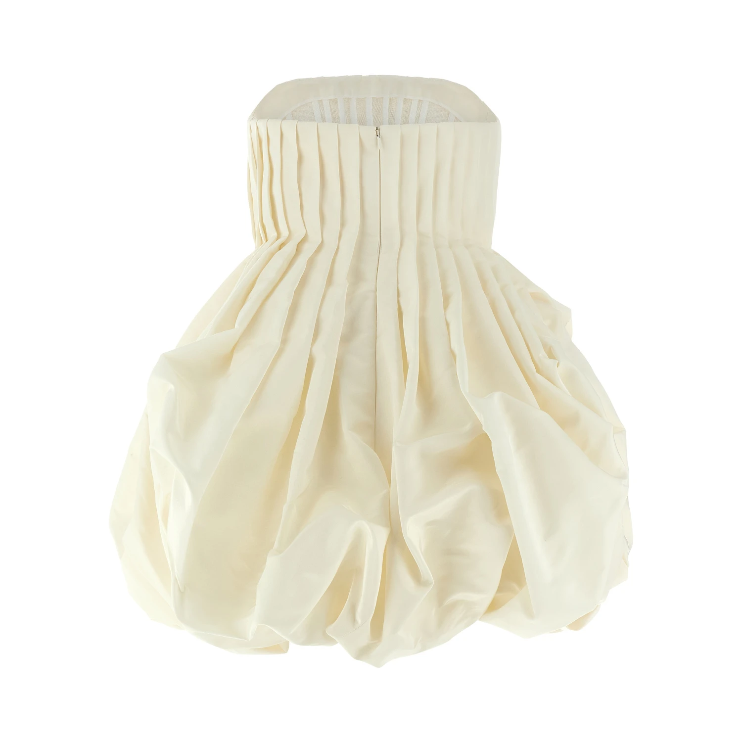 White Silk Short Dress