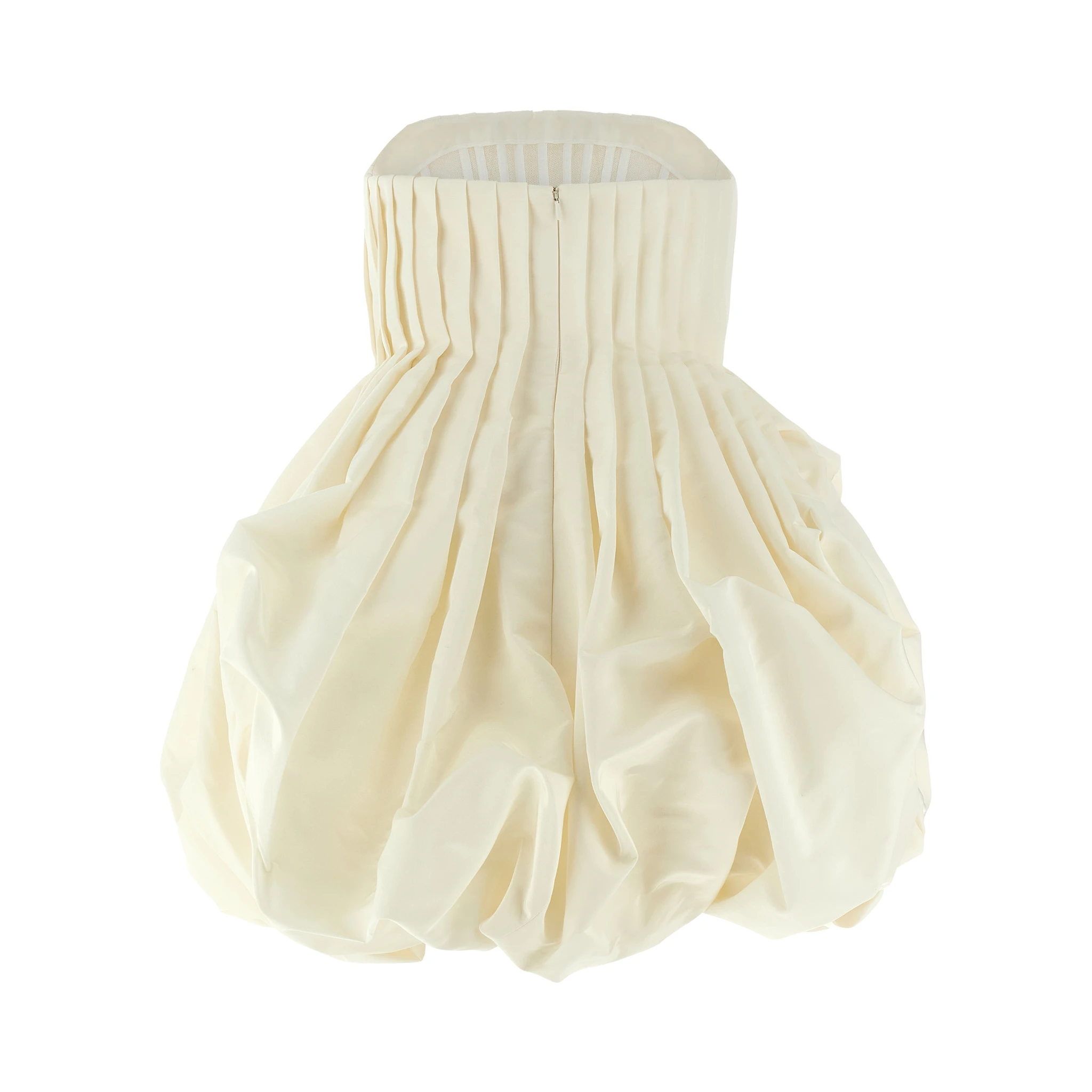 White Silk Short Dress