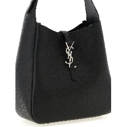Black Calfskin Shoulder Bag