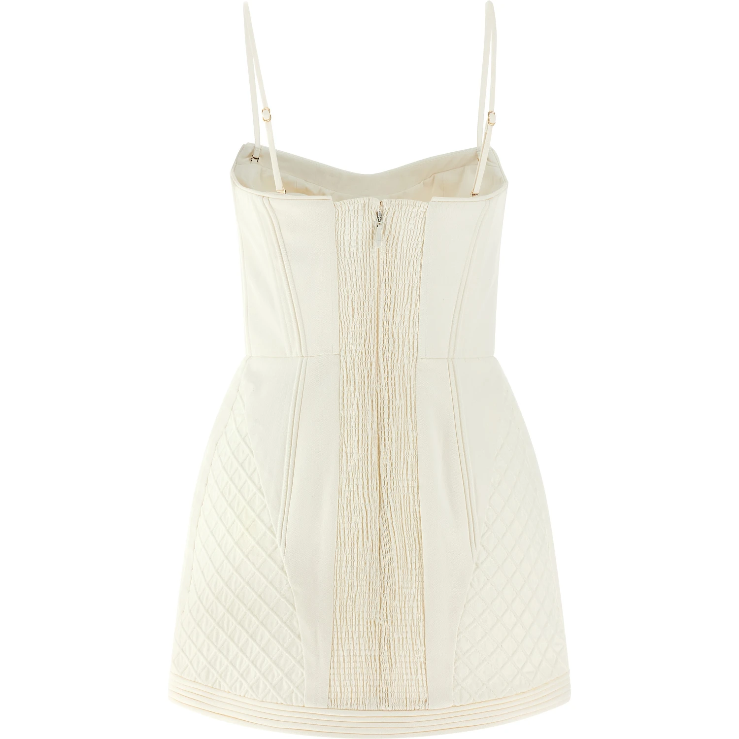 White Cotton Short Dress