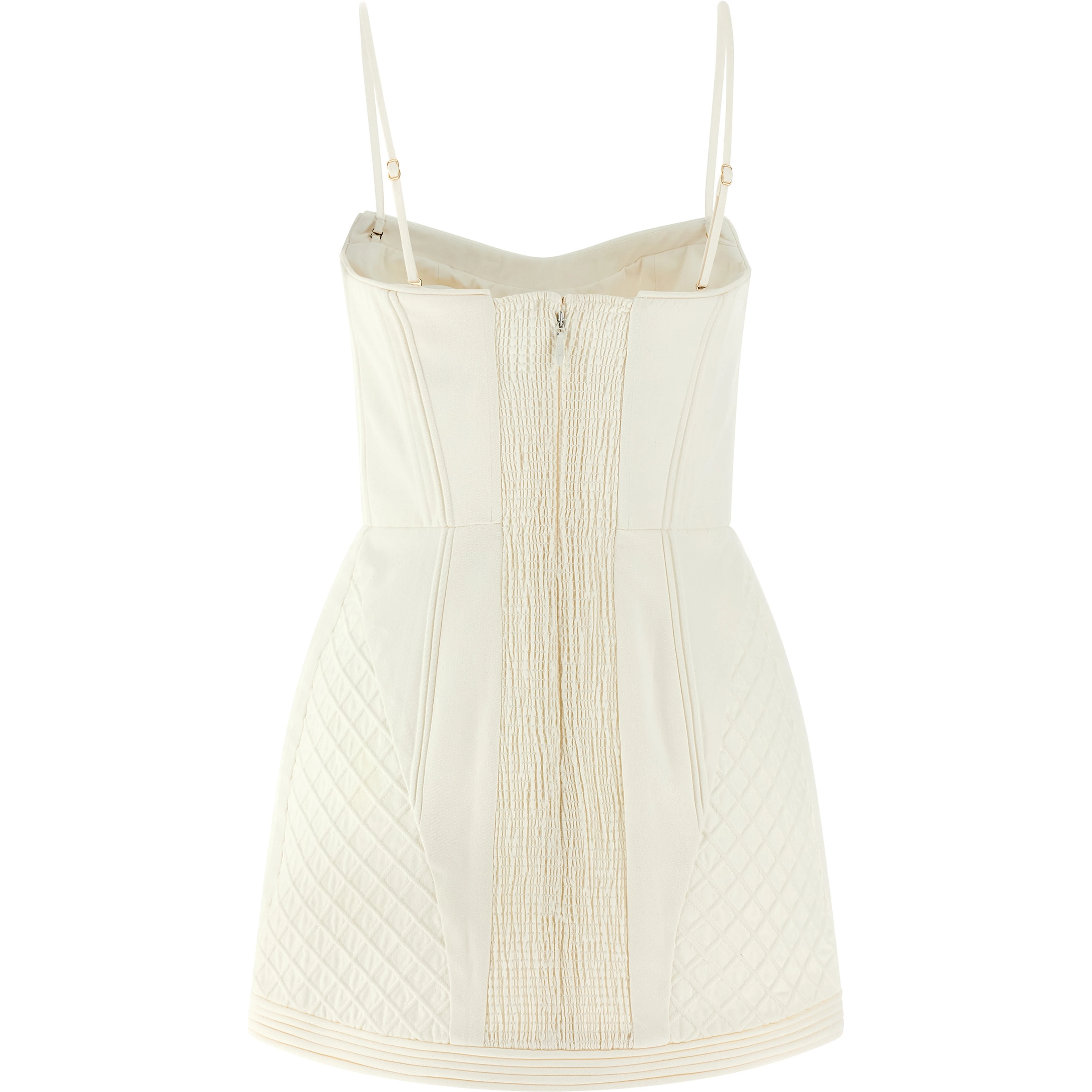 White Cotton Short Dress