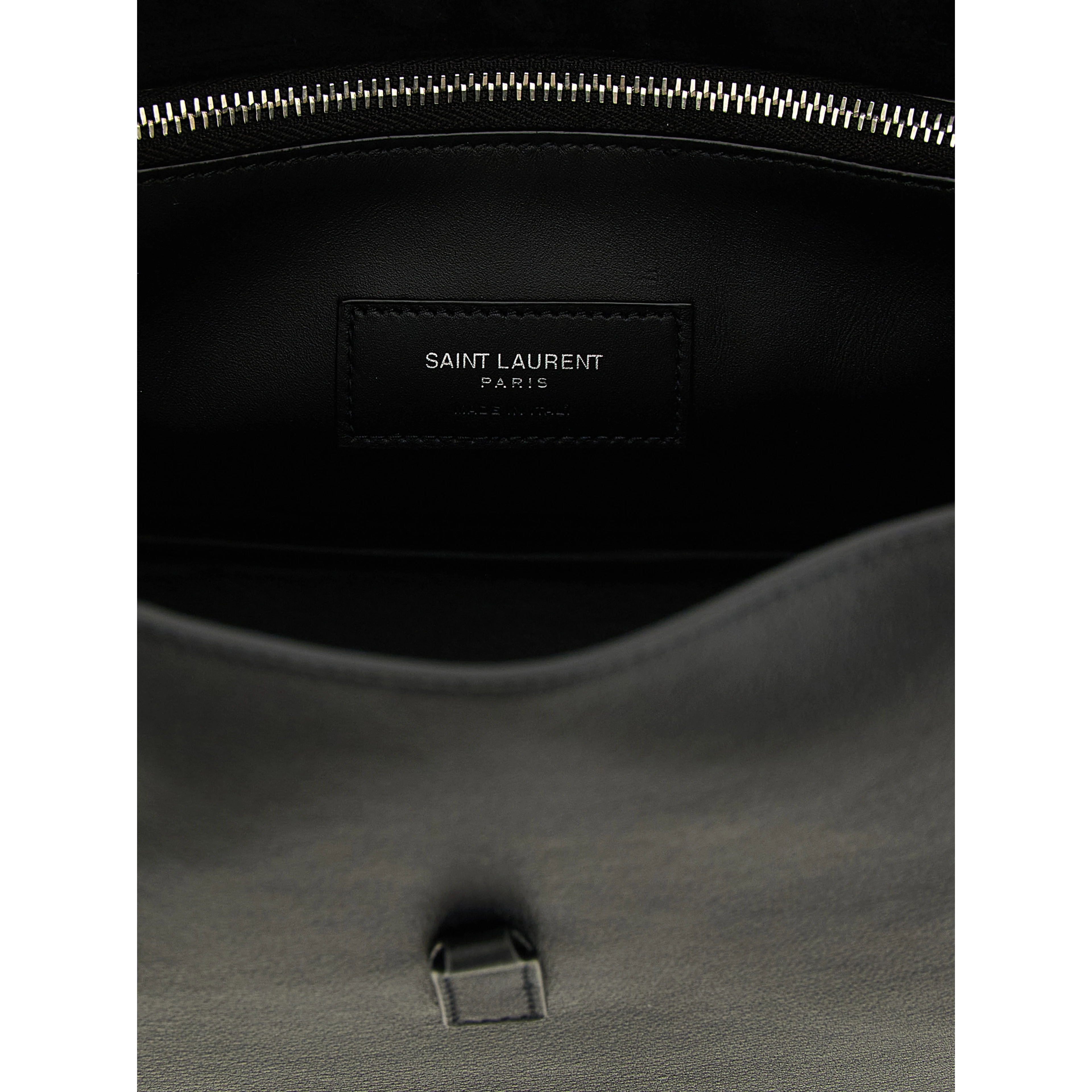 Black Calfskin Shoulder Bag