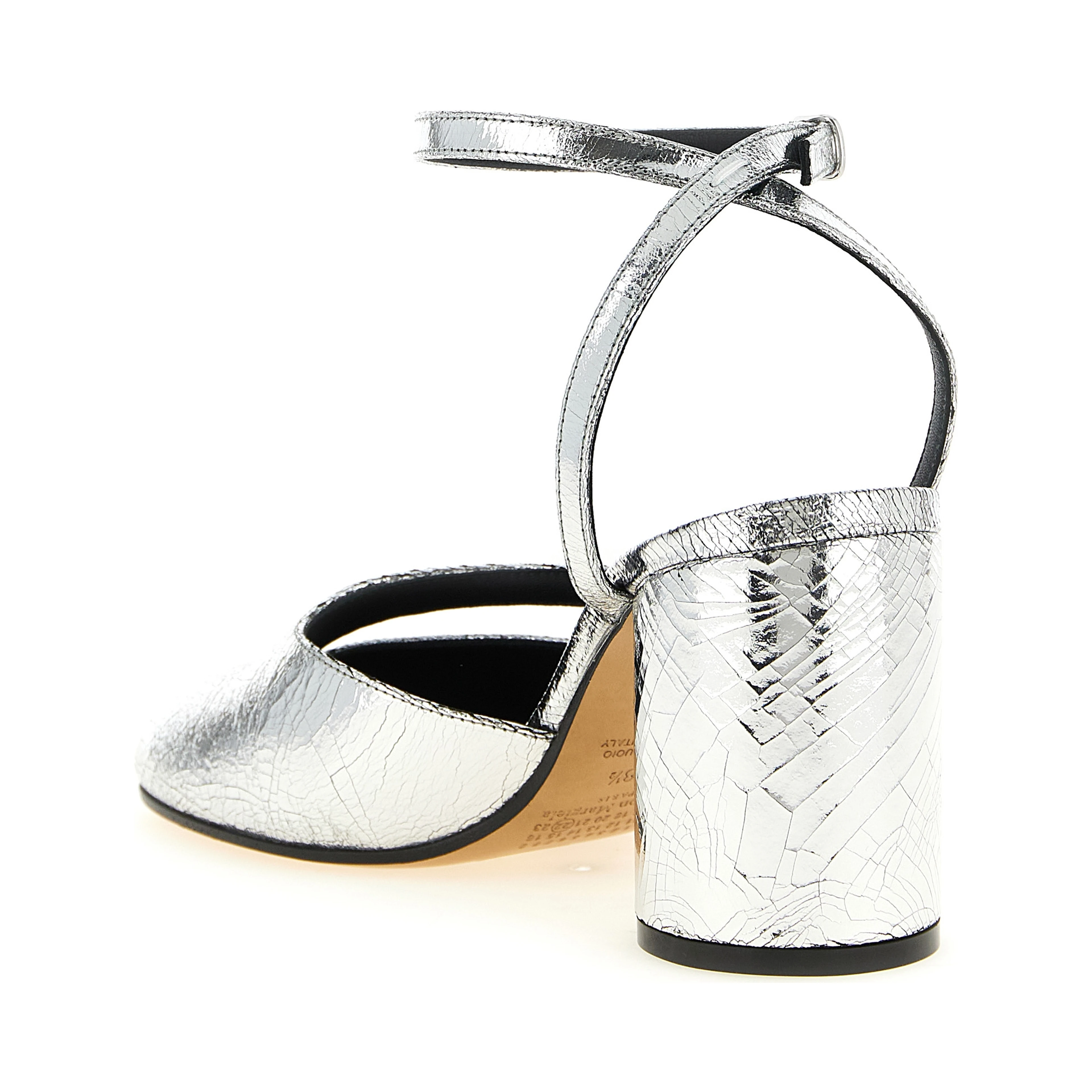 Silver Calfskin High Heel Pumps