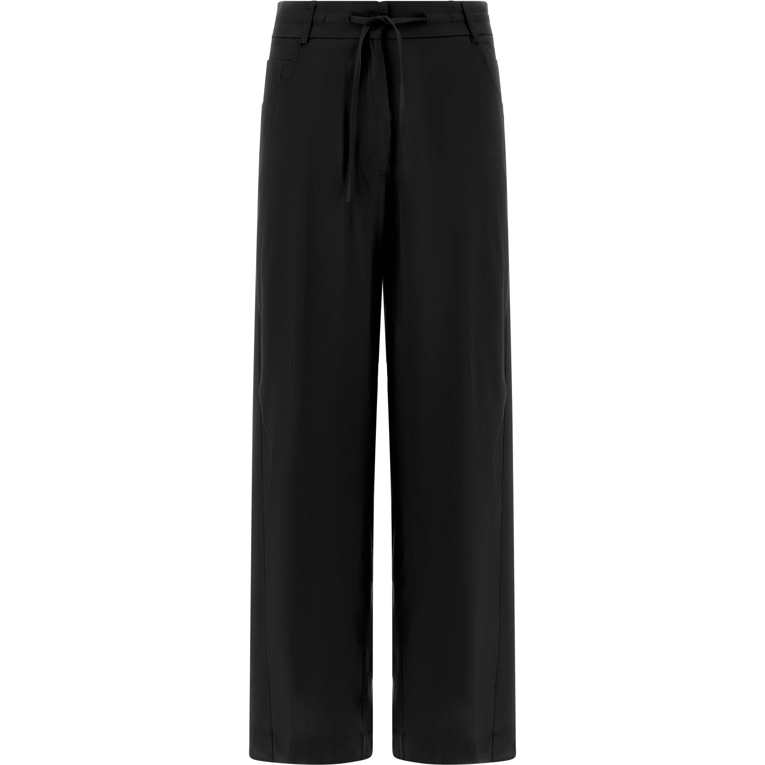 Black Viscose Casual Pants