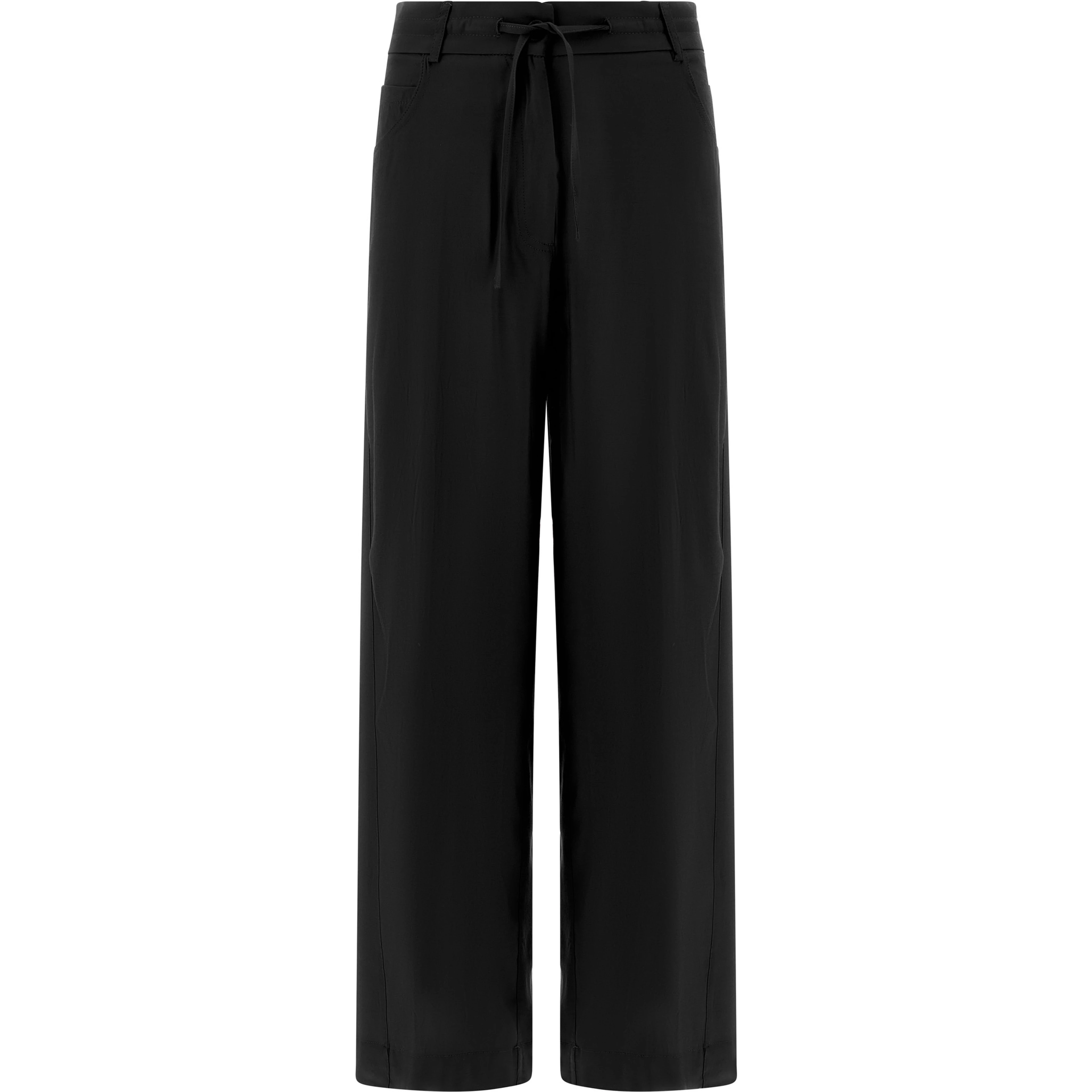 Black Viscose Casual Pants
