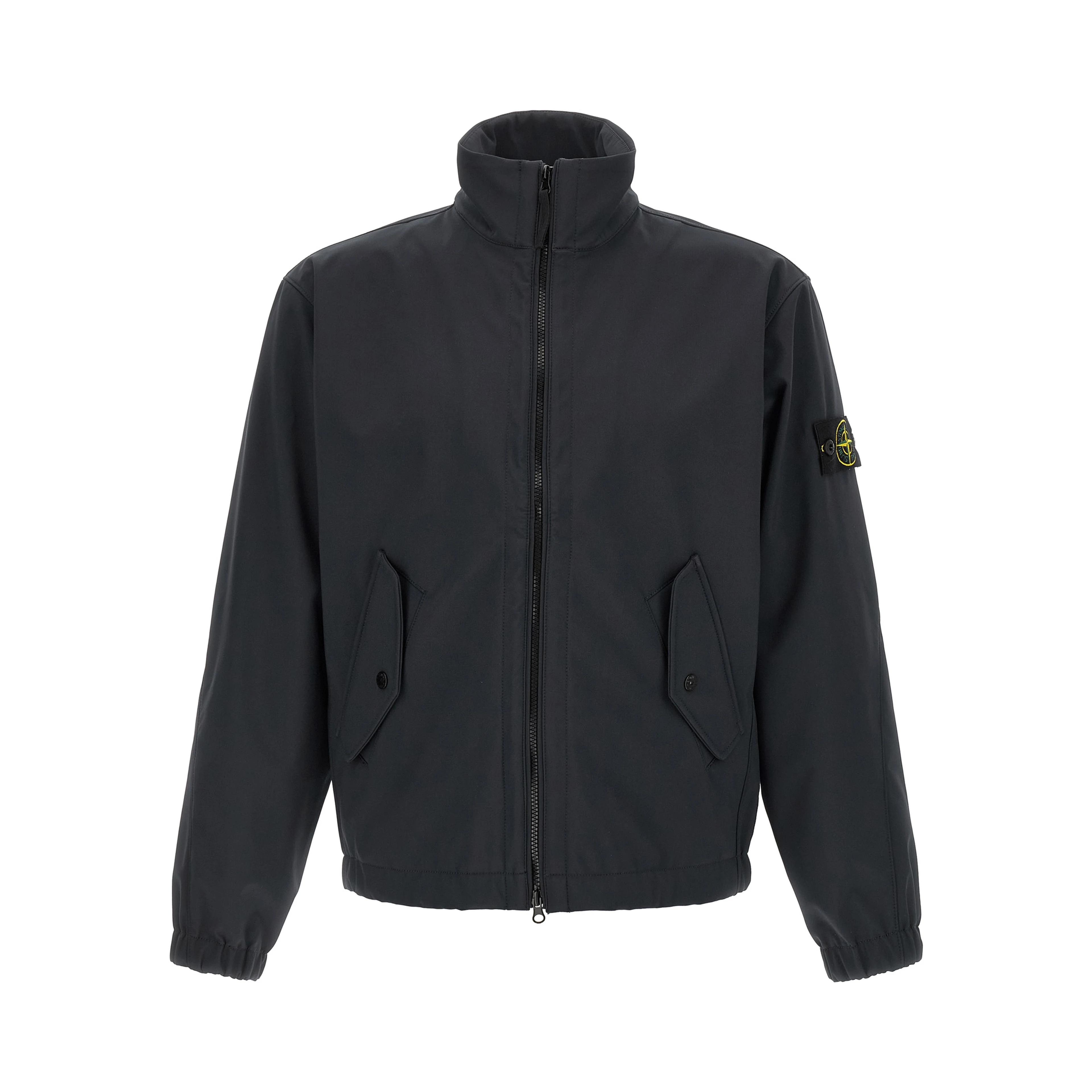 Blue Polyester Shell Jacket