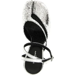 Silver Calfskin High Heel Pumps