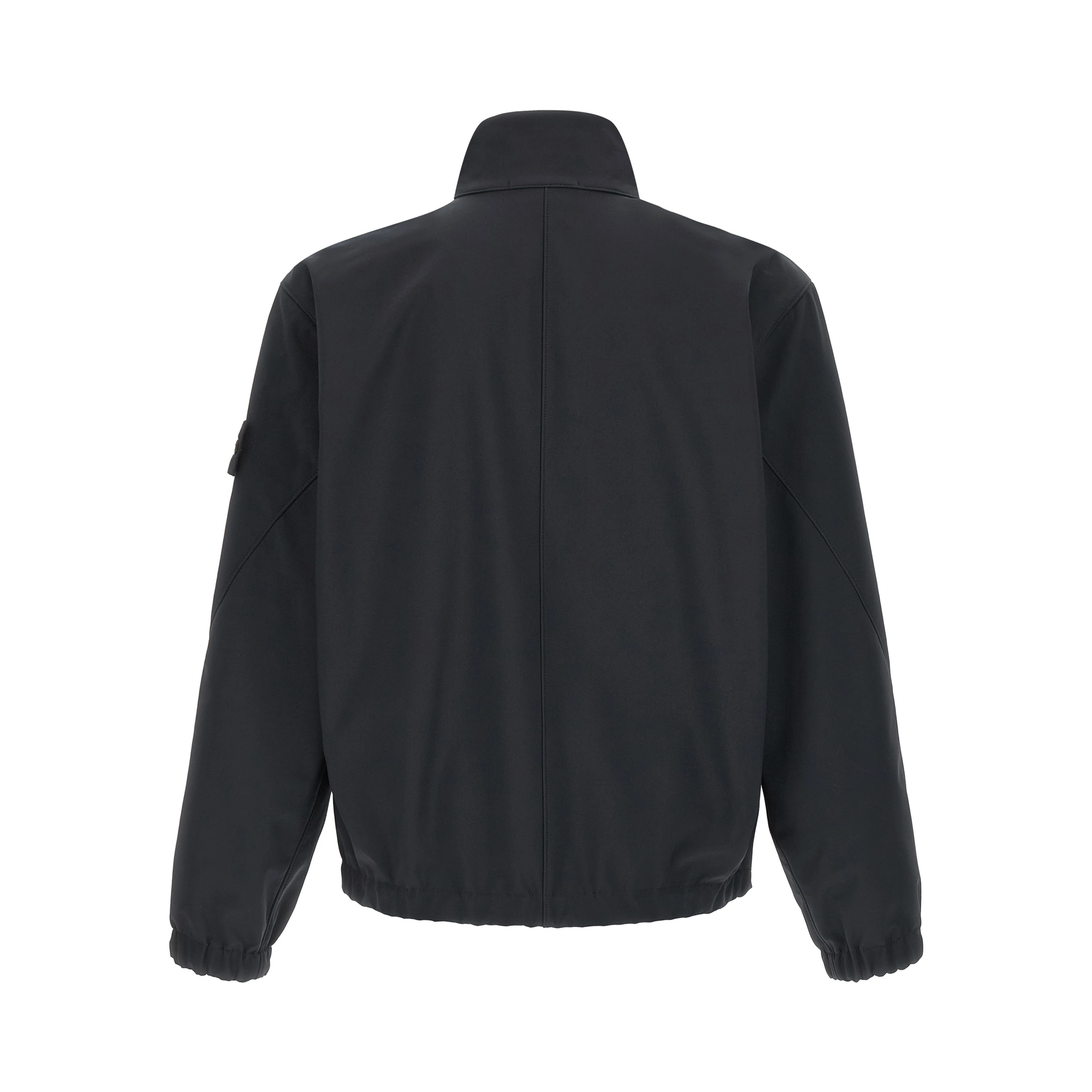 Blue Polyester Shell Jacket
