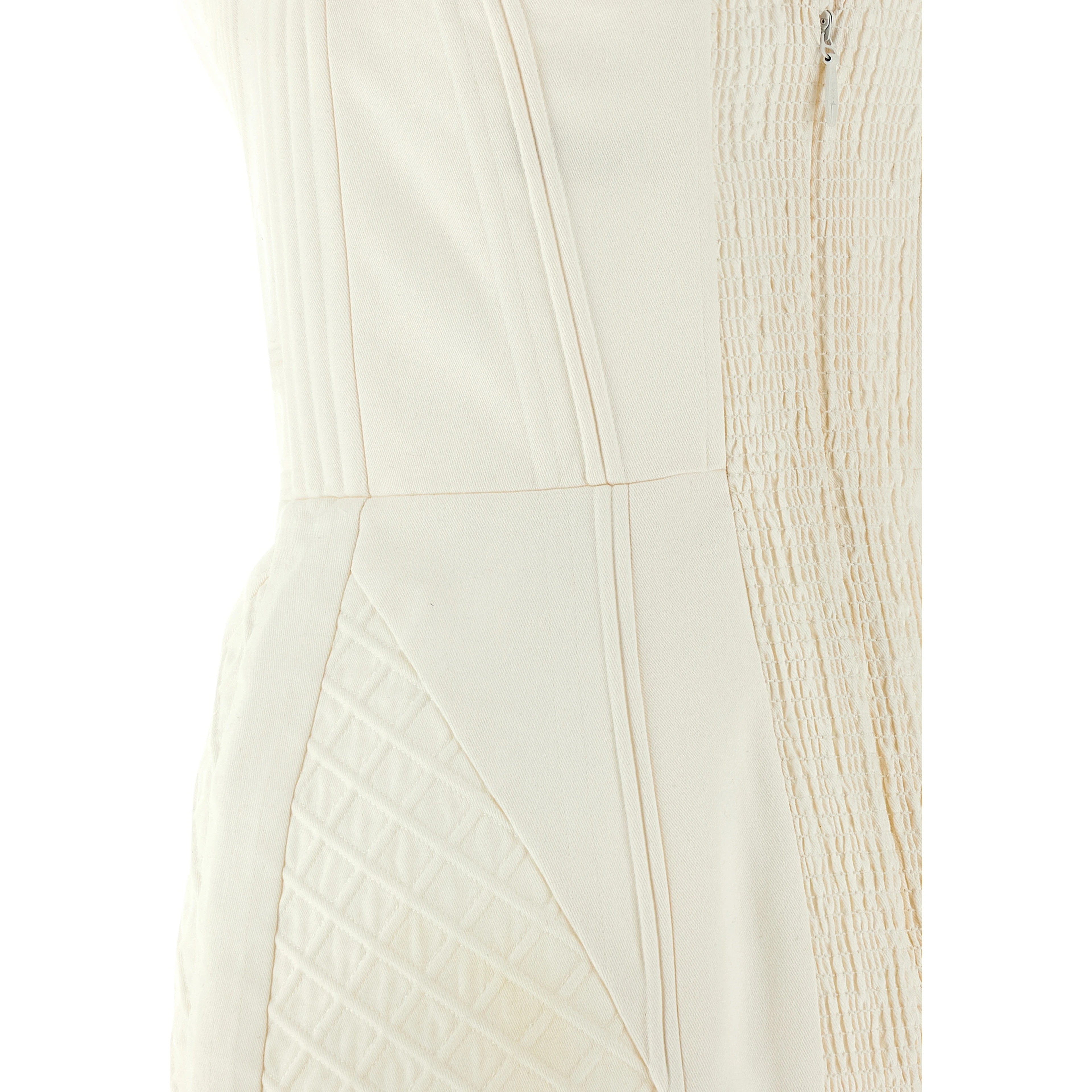 White Cotton Short Dress