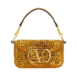 Gold Viscose Shoulder Bag