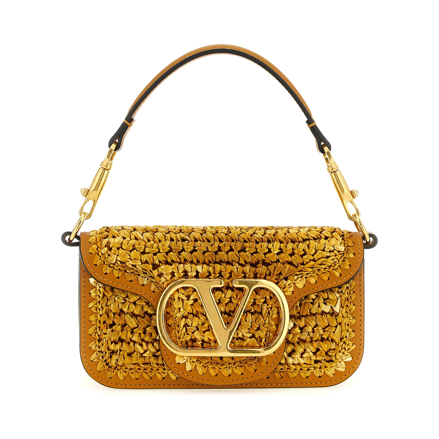 Gold Viscose Shoulder Bag