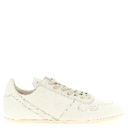 White Lamb Leather Low Top Sneakers