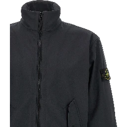 Blue Polyester Shell Jacket