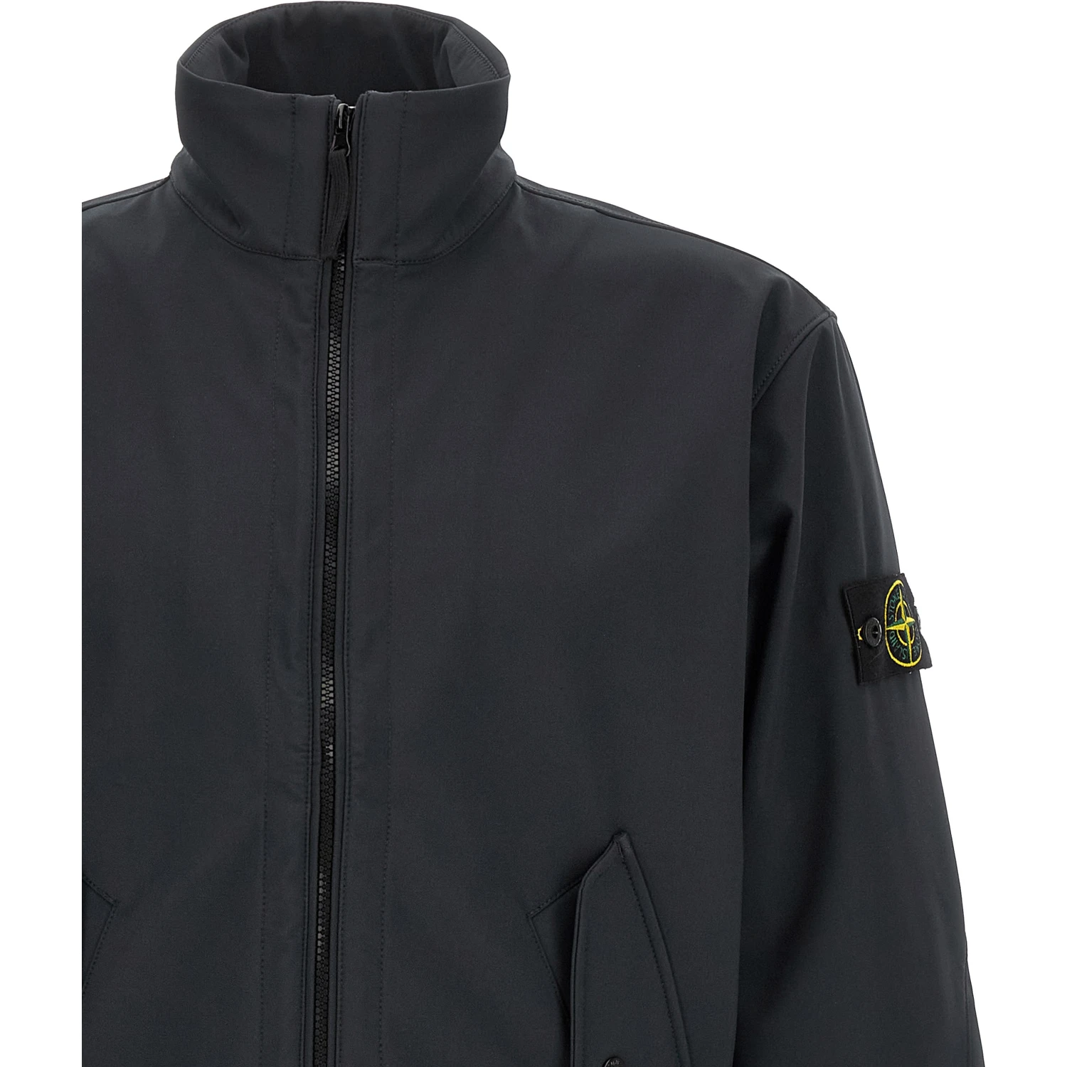 Blue Polyester Shell Jacket