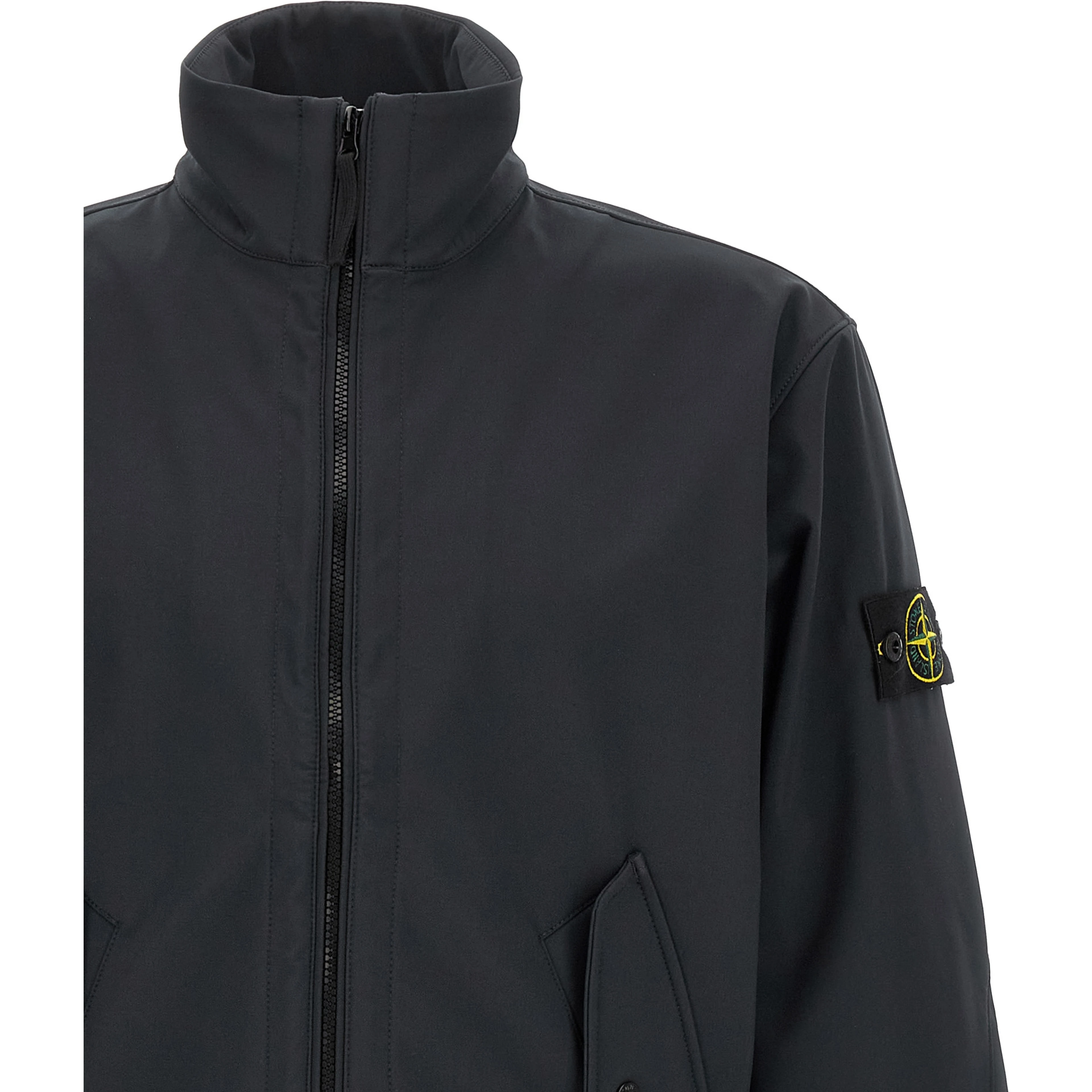 Blue Polyester Shell Jacket