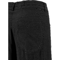 Black Viscose Casual Pants