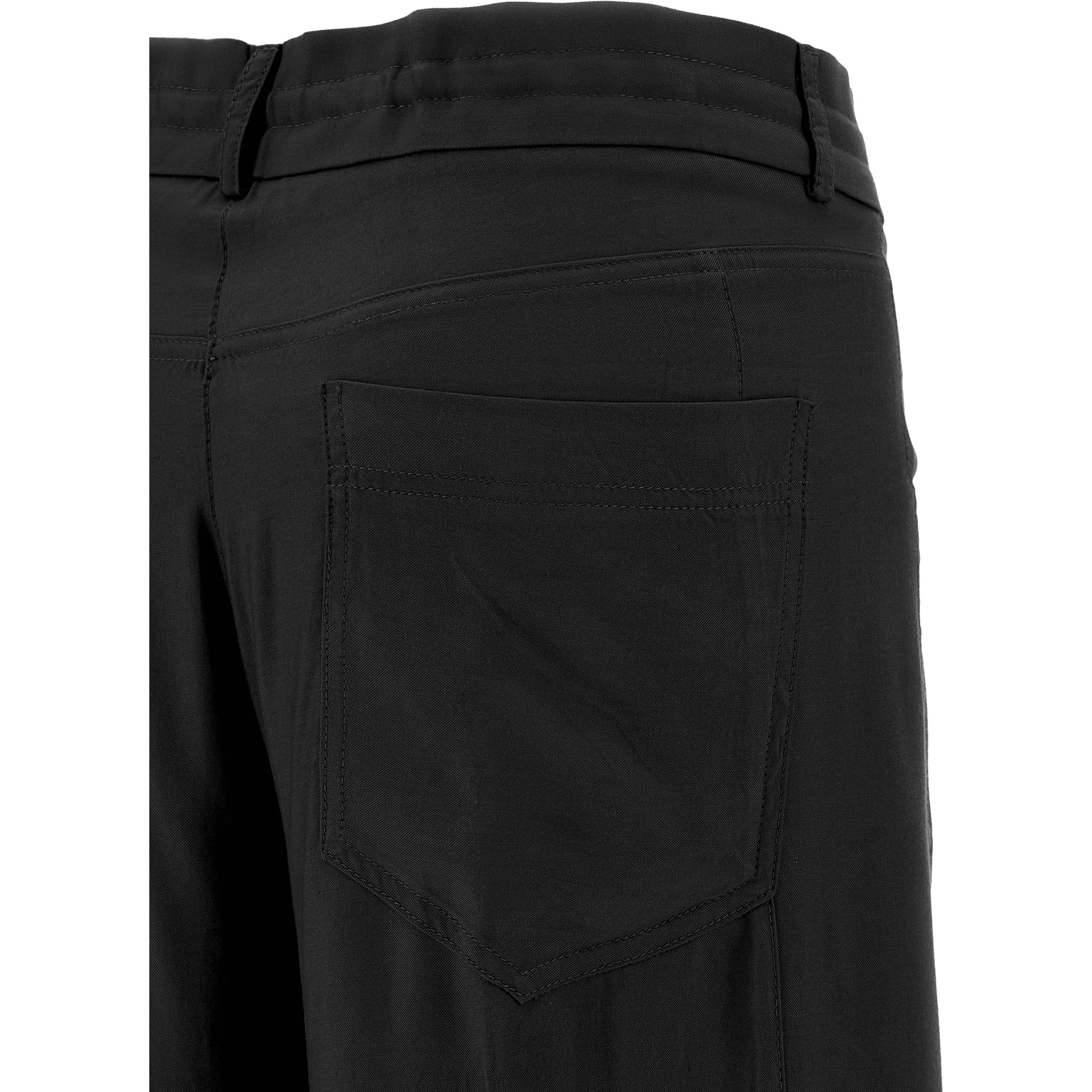 Black Viscose Casual Pants