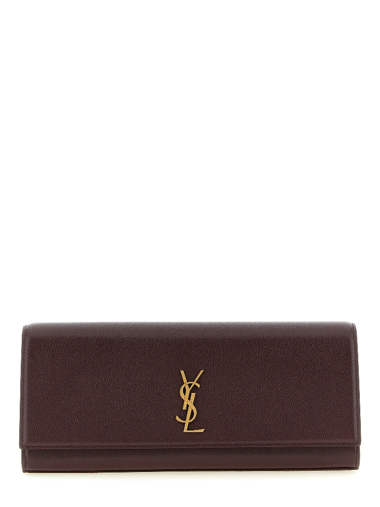 Bordeaux Calfskin Clutch Bag