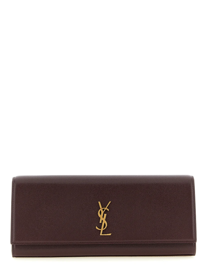 Bordeaux Calfskin Clutch Bag