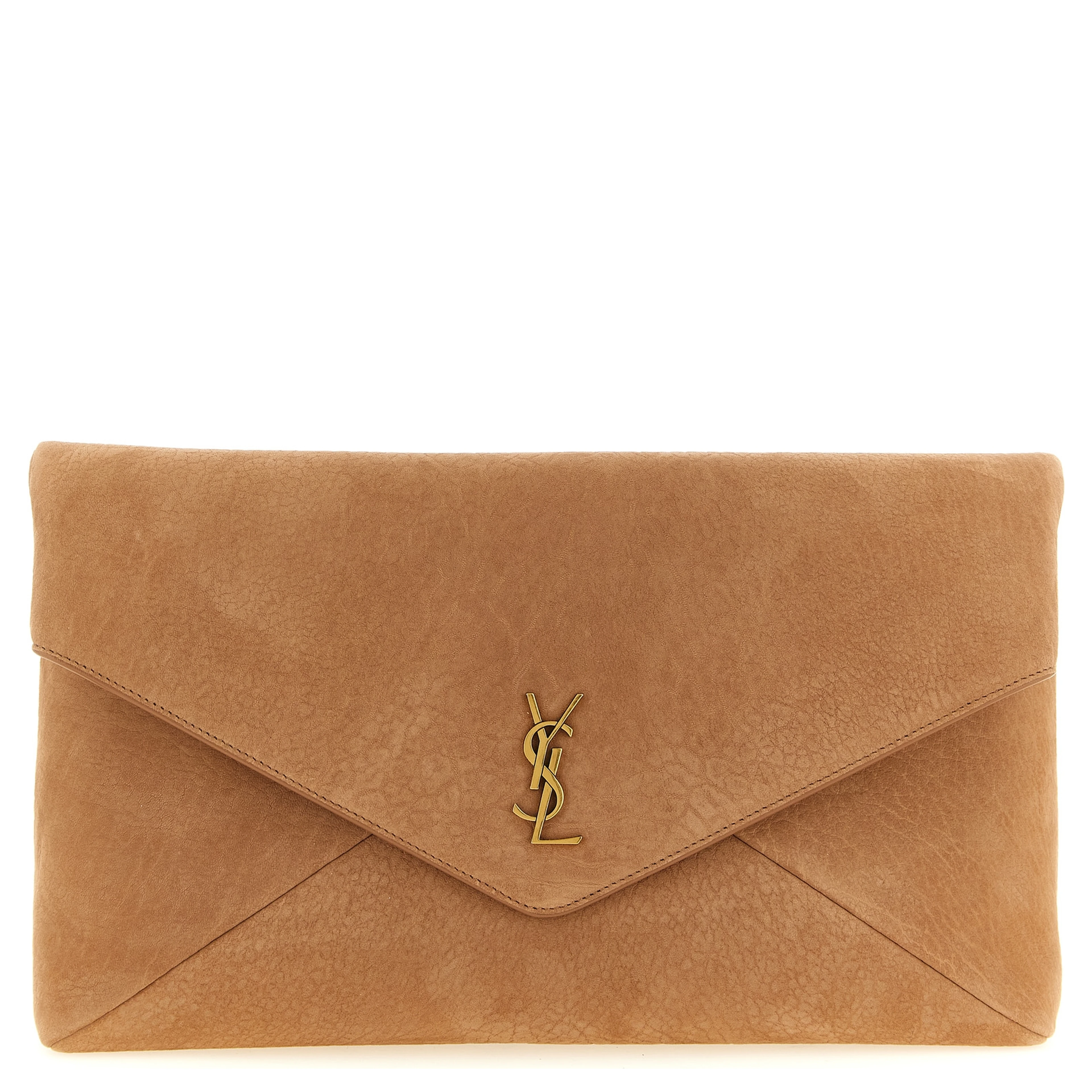 Brown Lamb Leather Clutch Bag