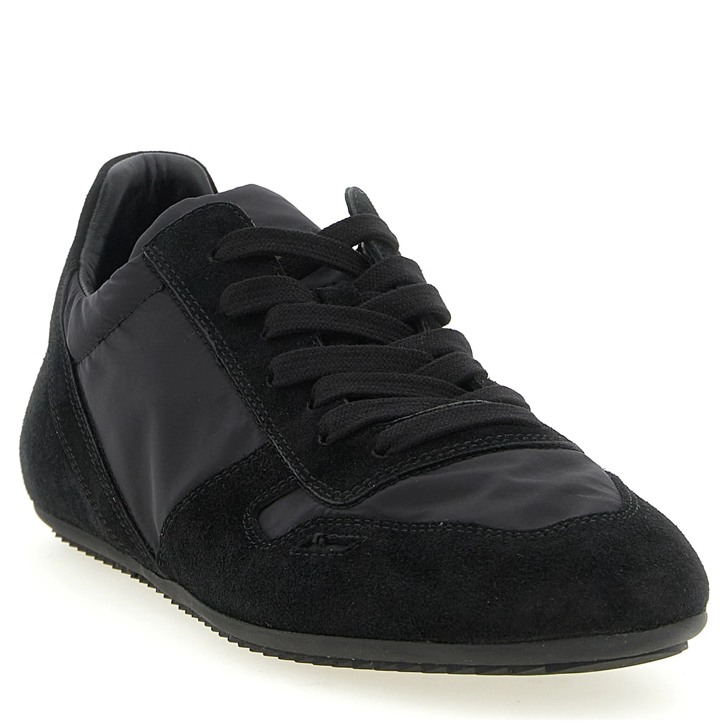 Black Calfskin Athletic Sneakers