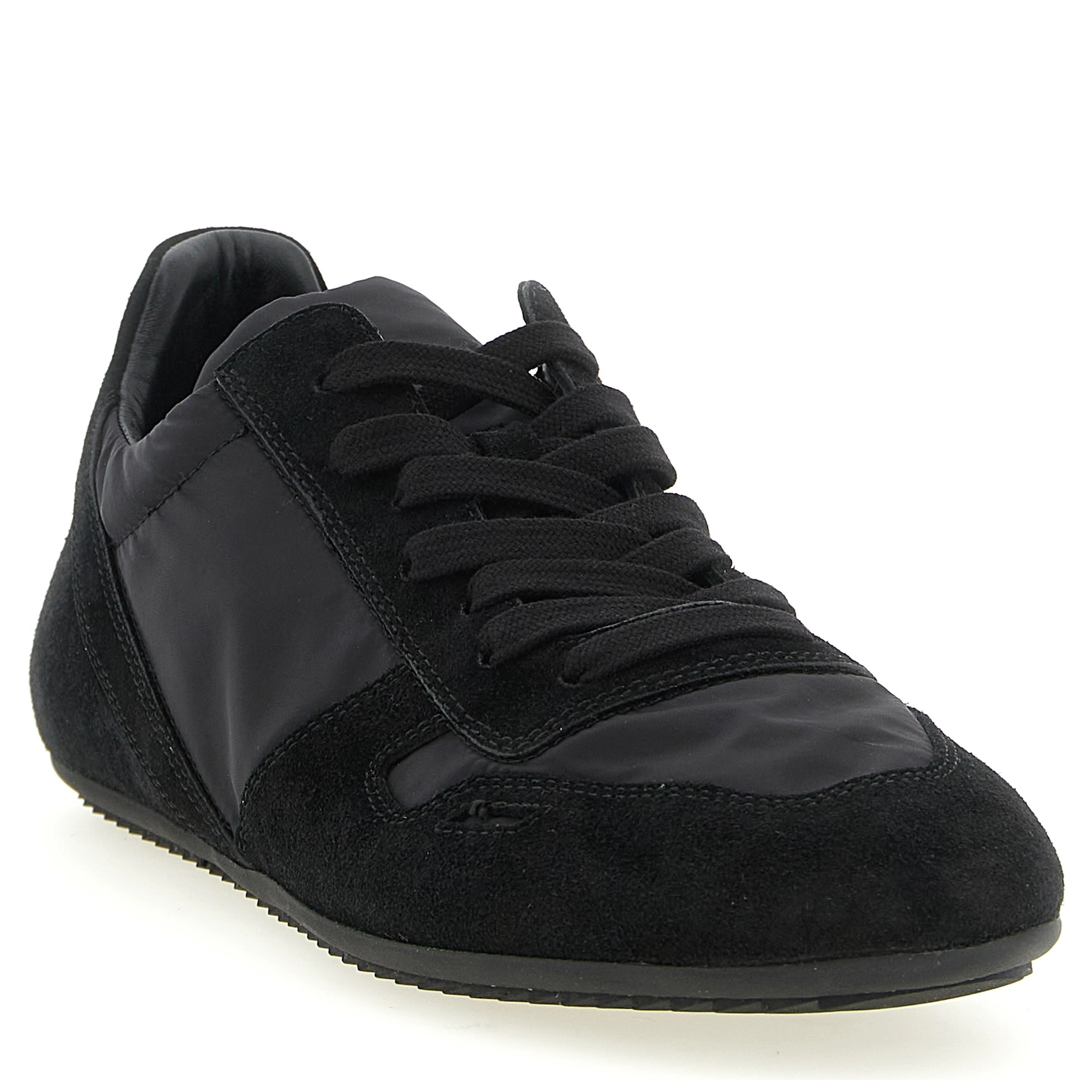 Black Calfskin Athletic Sneakers