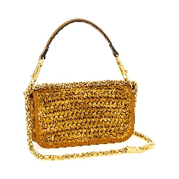 Gold Viscose Shoulder Bag