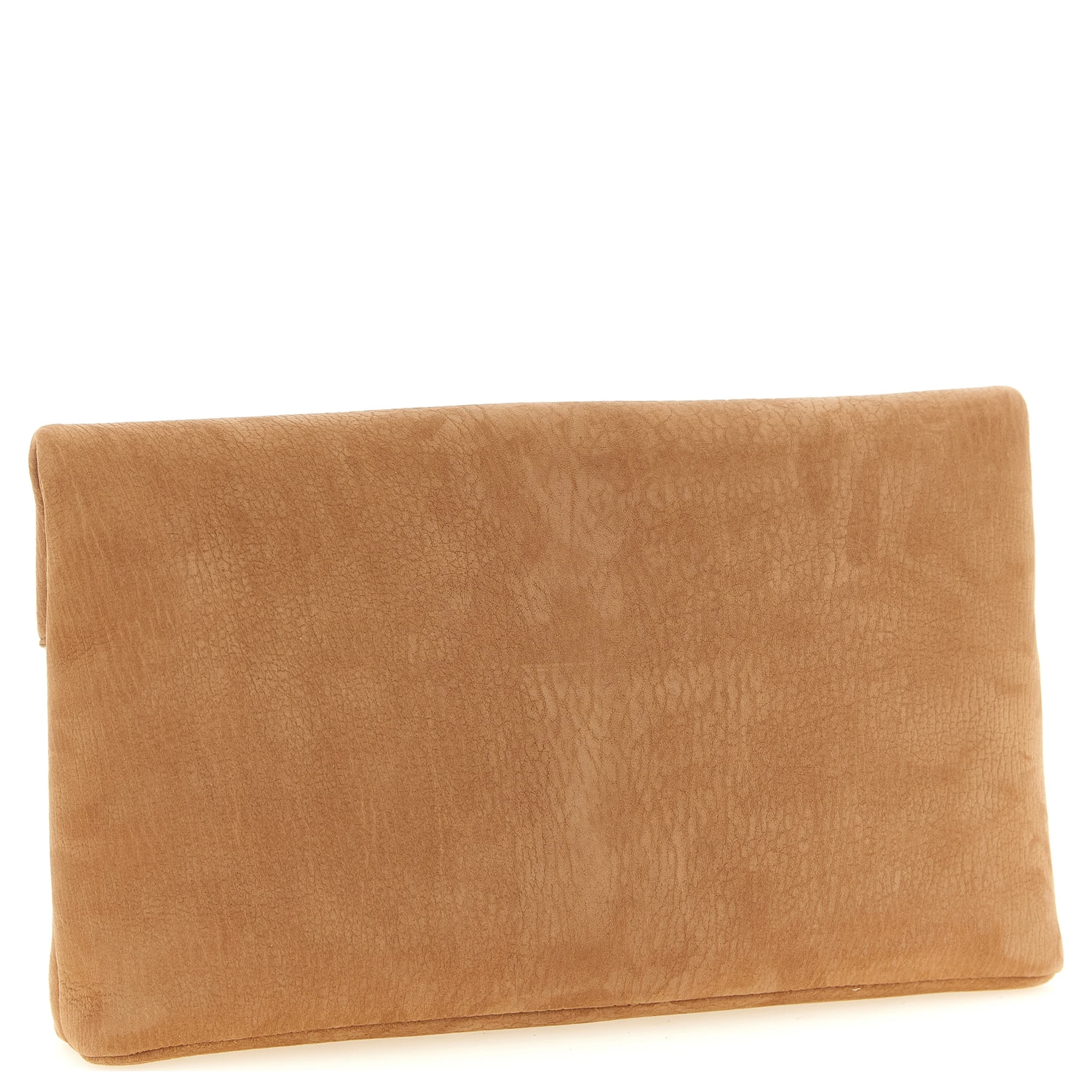 Brown Lamb Leather Clutch Bag