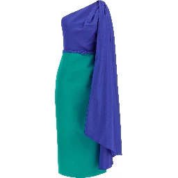 Multicolor Silk Midi Dress