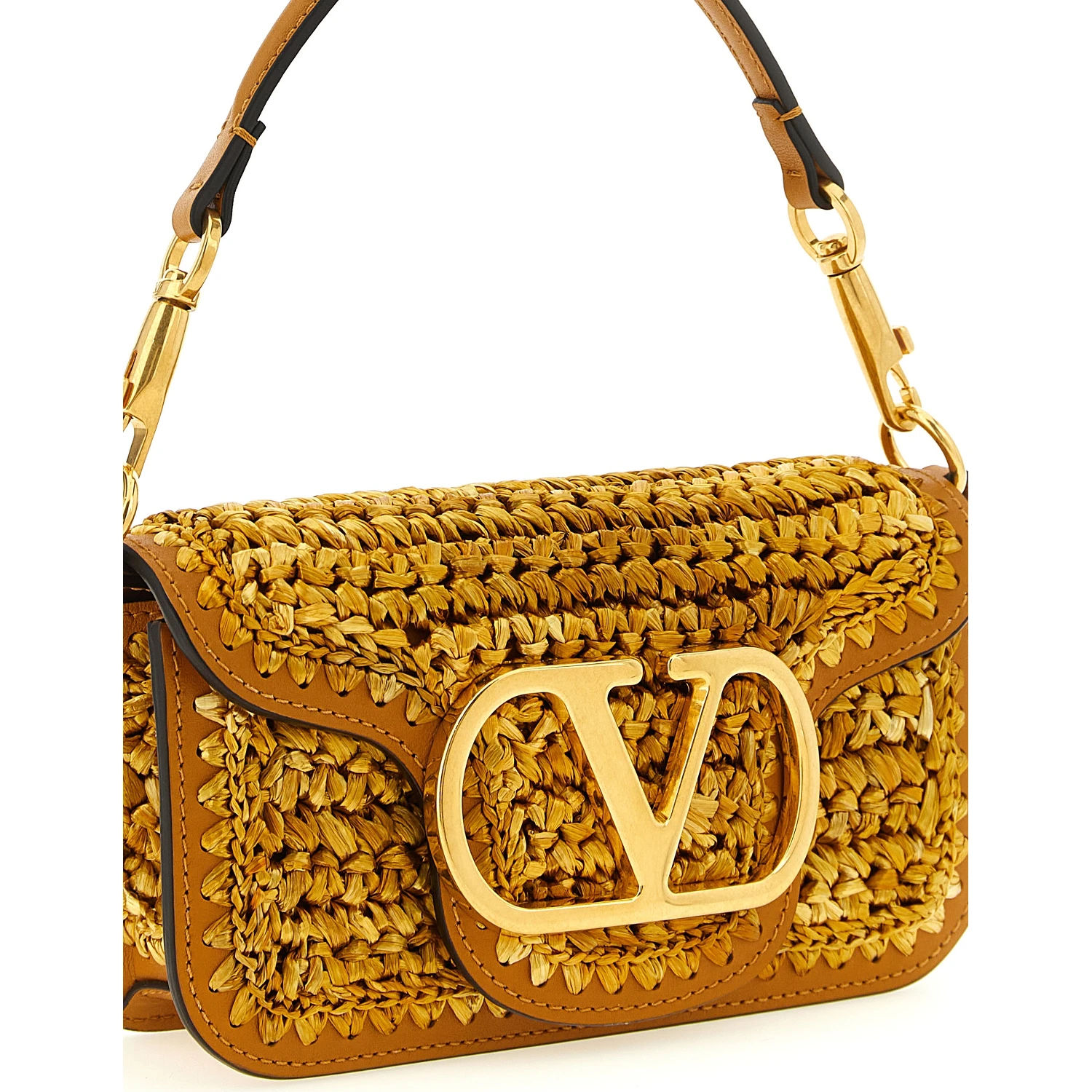 Gold Viscose Shoulder Bag