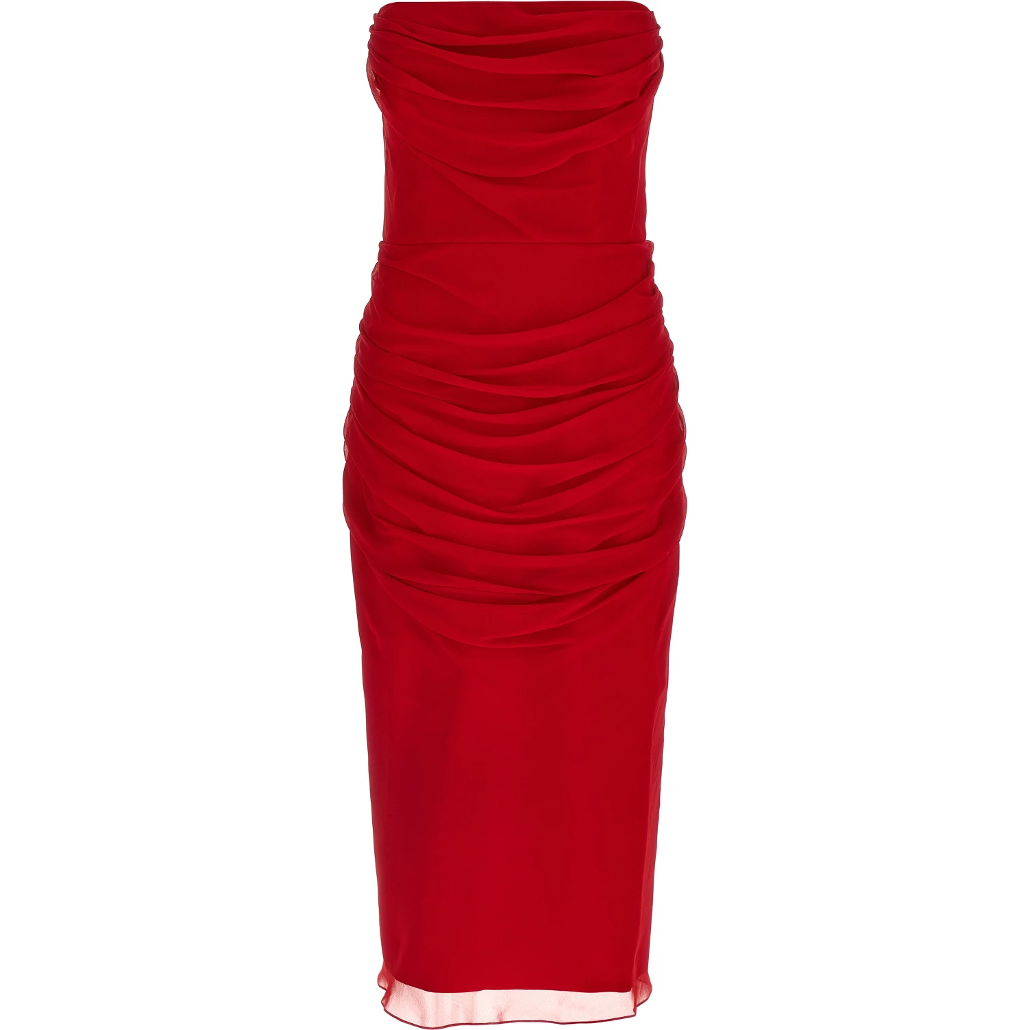 Multicolor Silk Midi Dress