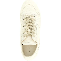White Lamb Leather Low Top Sneakers
