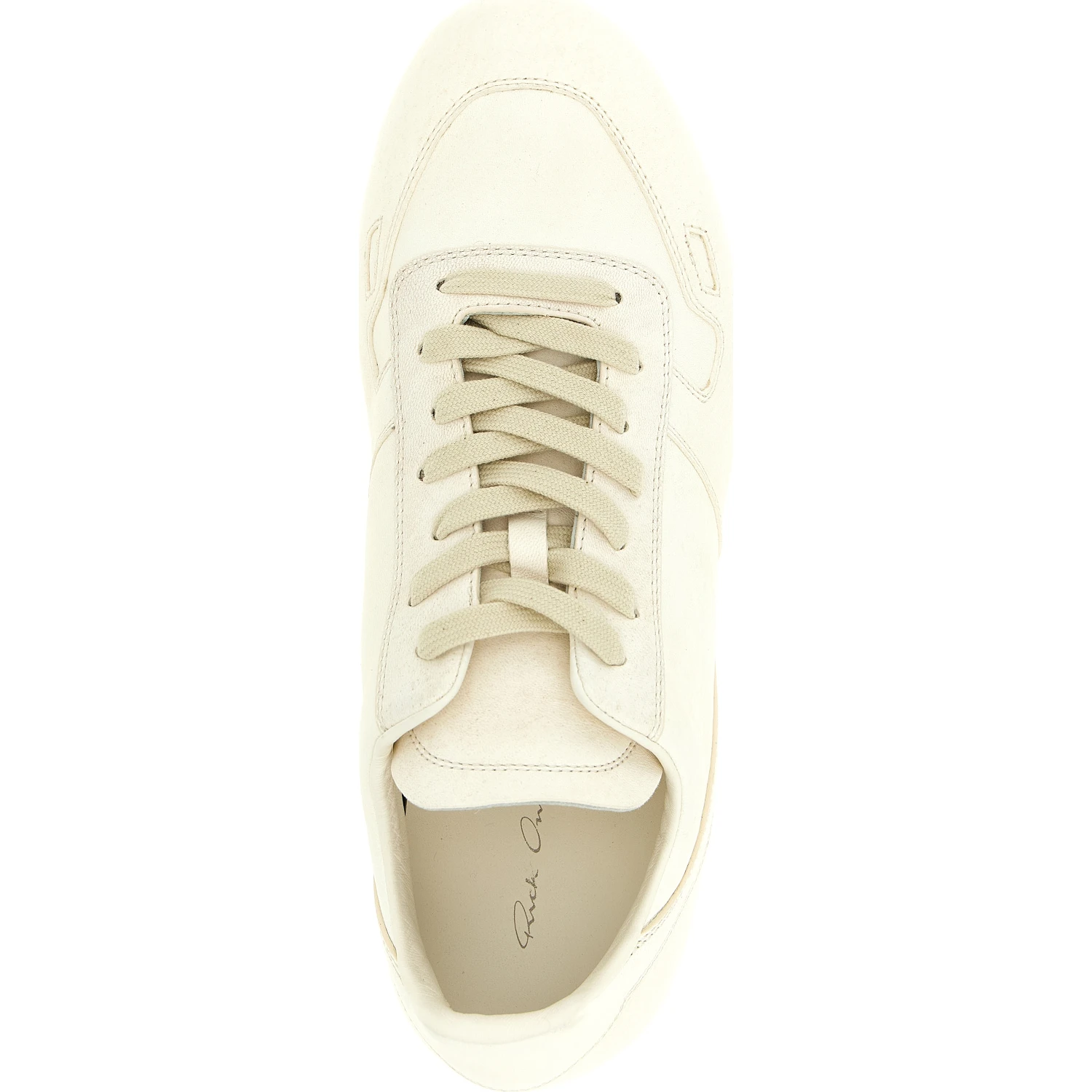 White Lamb Leather Low Top Sneakers