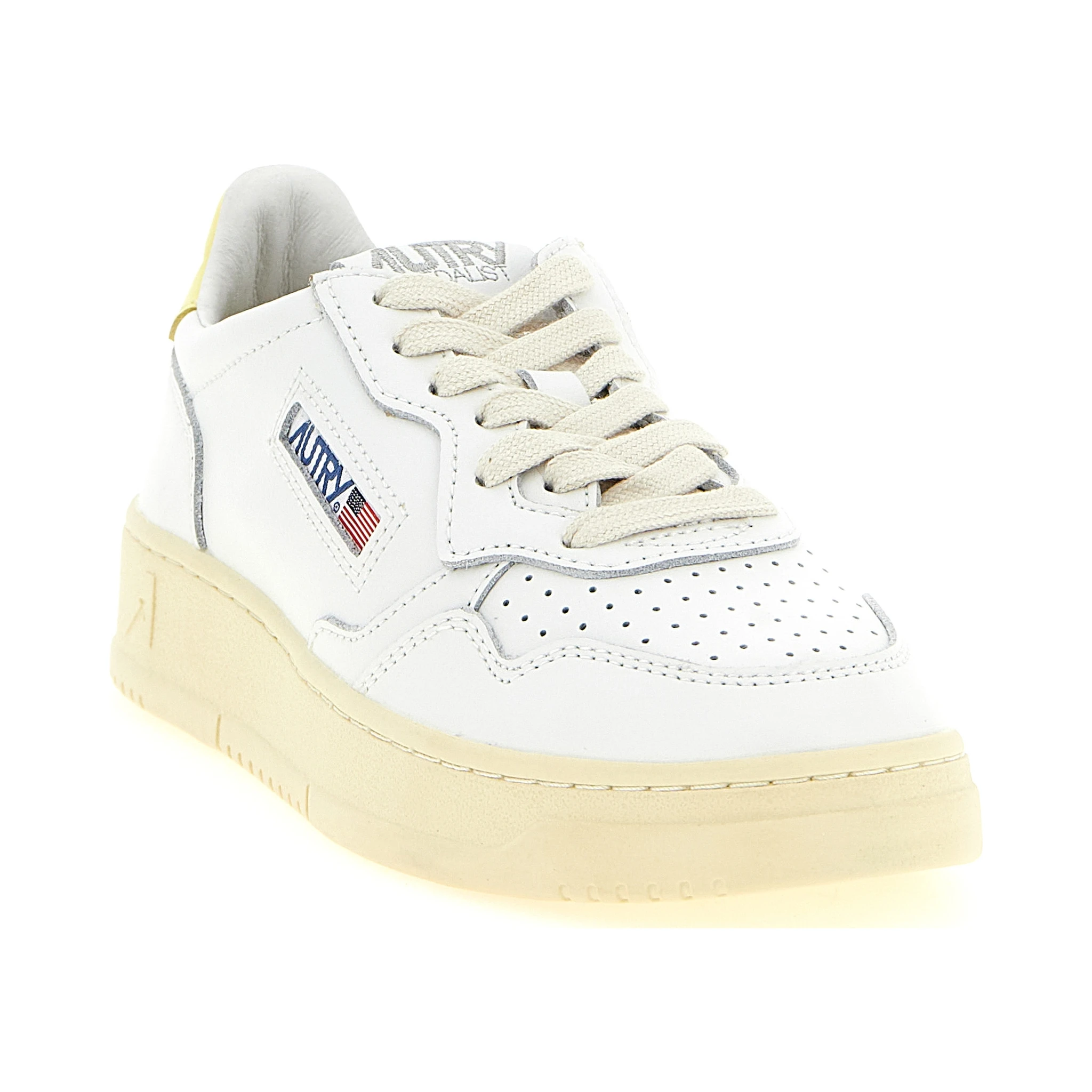 Bicolor Cowhide Low Top Sneakers