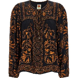 Multicolor Viscose Blouse