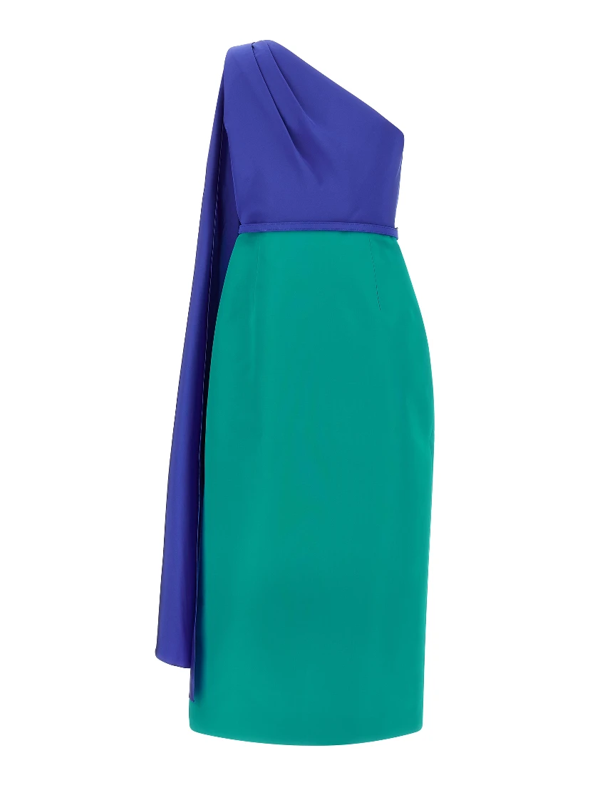 Multicolor Silk Midi Dress