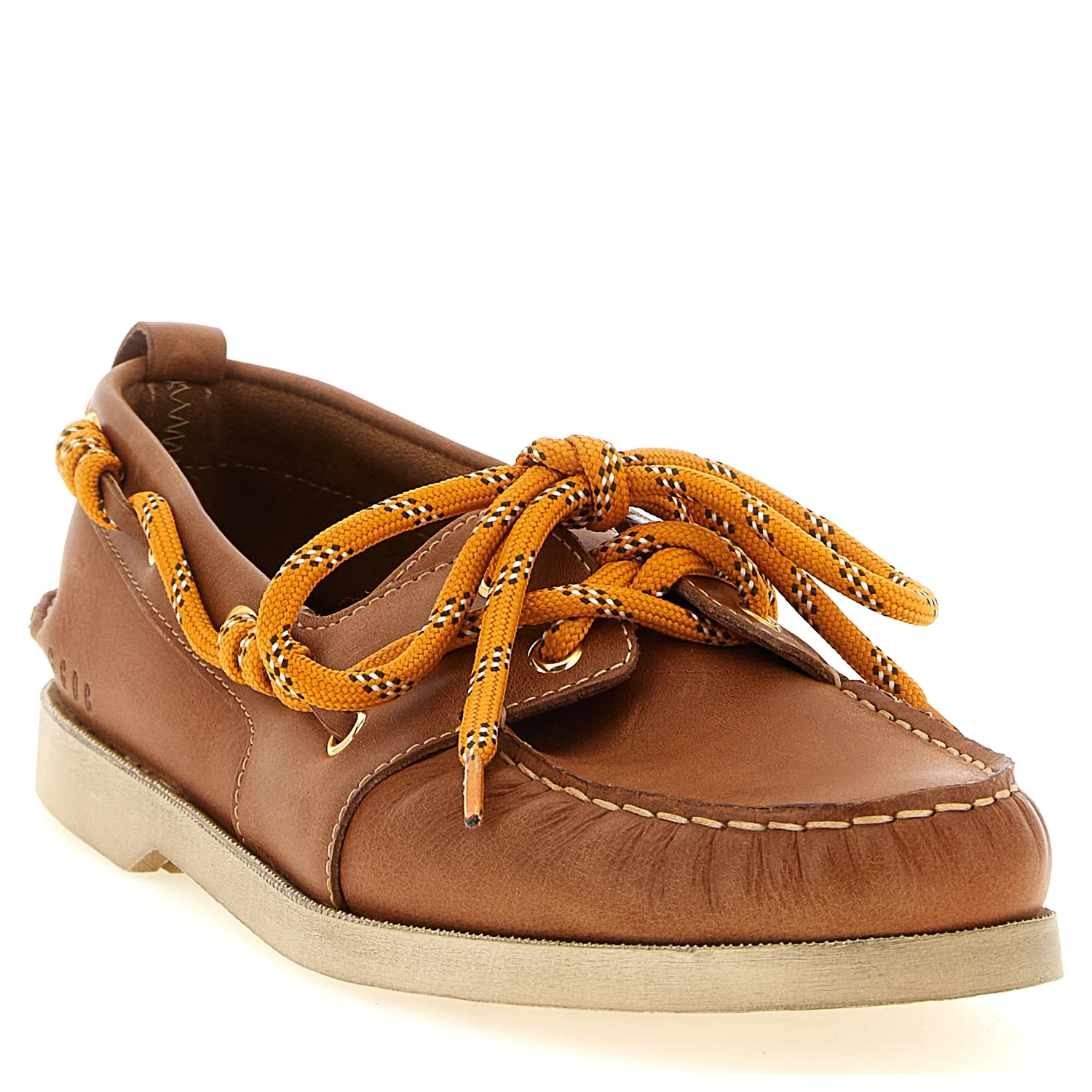 Brown Cowhide Slip-On Loafers