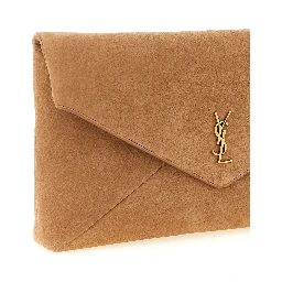 Brown Lamb Leather Clutch Bag
