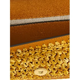 Gold Viscose Shoulder Bag