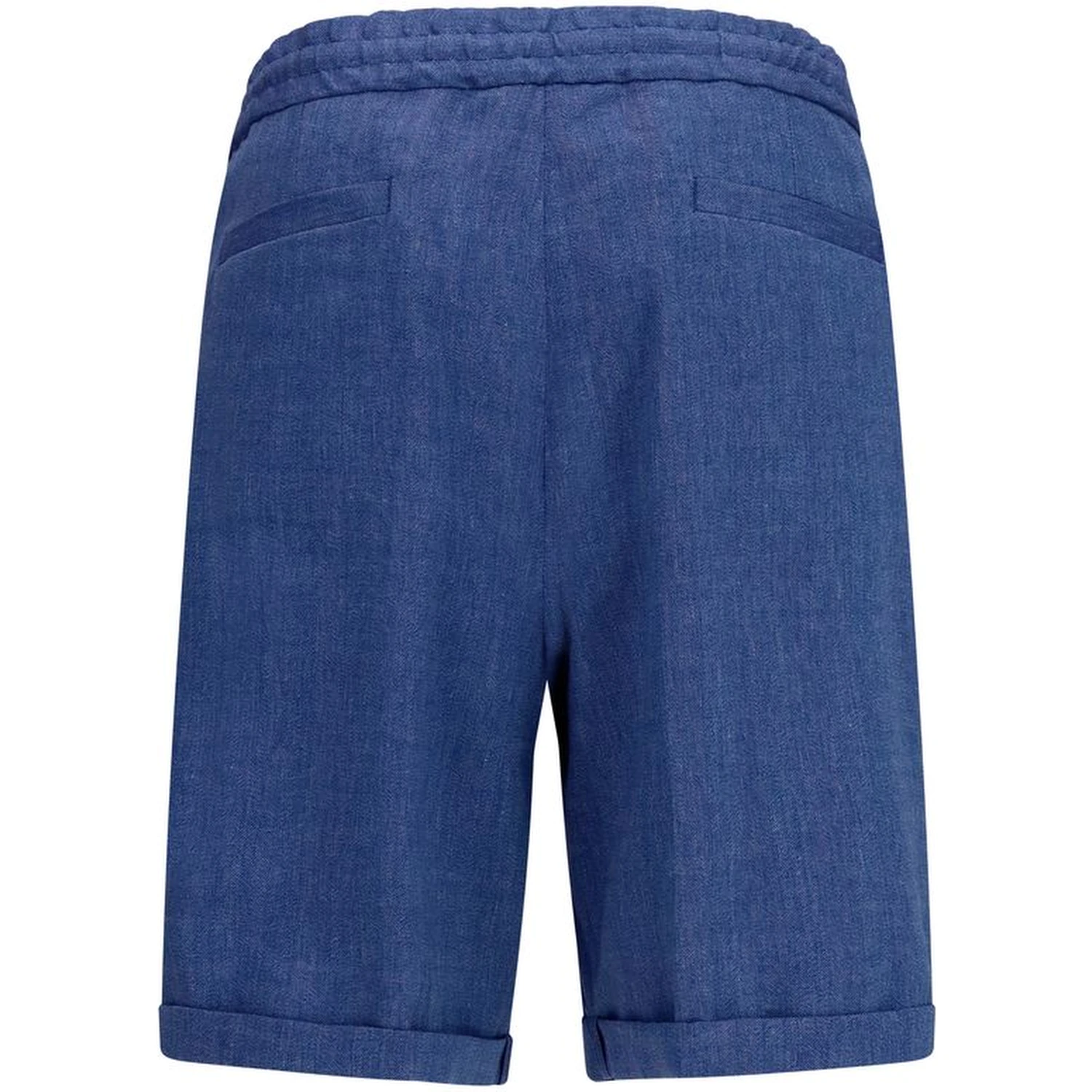 Blue Linen Bermuda Shorts