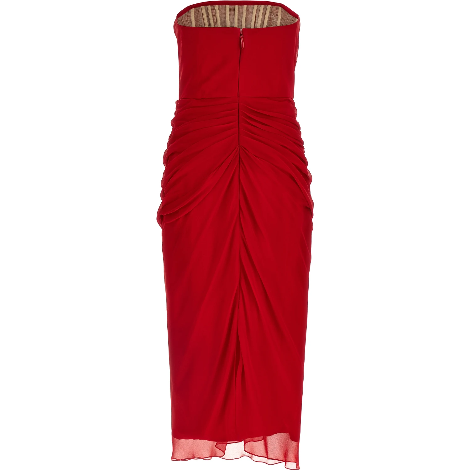 Multicolor Silk Midi Dress