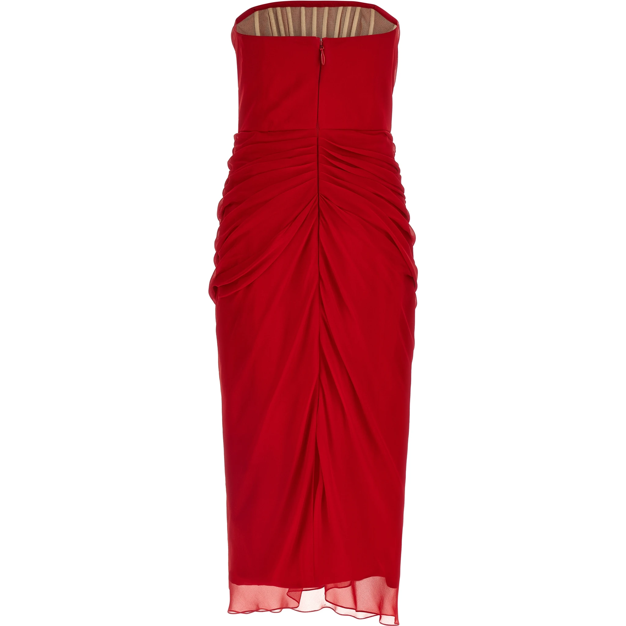 Multicolor Silk Midi Dress