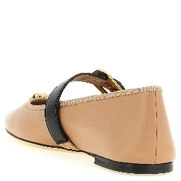 Multicolor Lamb Leather Ballet Flats